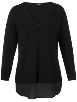 Pullover im Layering-Look, mit V-Ausschnitt