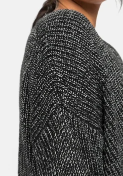 Pullover im Patentstrick, in melierter Optik