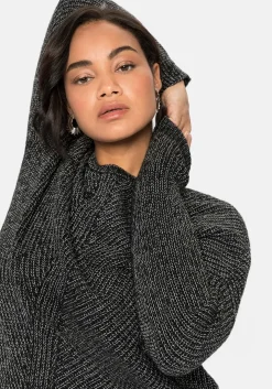 Pullover im Patentstrick, in melierter Optik