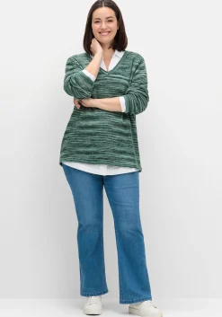 Pullover in Flammgarn-Struktur