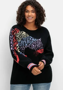 Pullover mit Animalmotiv und Ballonärmeln
