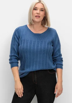 Pullover mit 3D-Strickmuster