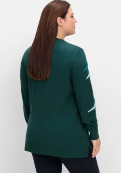 Pullover mit Flauschgarn-Intarsien