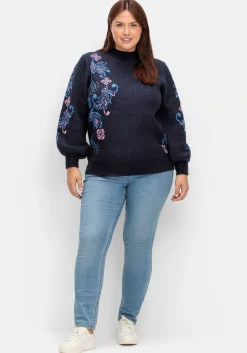 Pullover mit floralem Jacquardmuster
