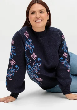 Pullover mit floralem Jacquardmuster