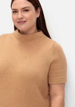 Pullover mit Halbarm und Stehkragen