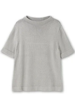 Pullover mit Halbarm und Stehkragen