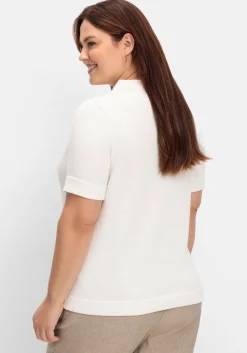 Pullover mit Halbarm und Stehkragen