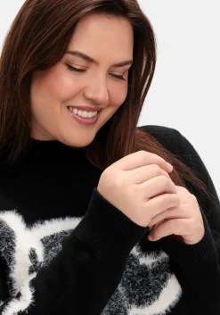 Pullover mit Intarsienmuster aus Flauschgarn