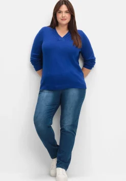 Pullover mit raffiniertem V-Ausschnitt