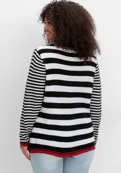 Pullover mit Ringeln und Glitzerdetails