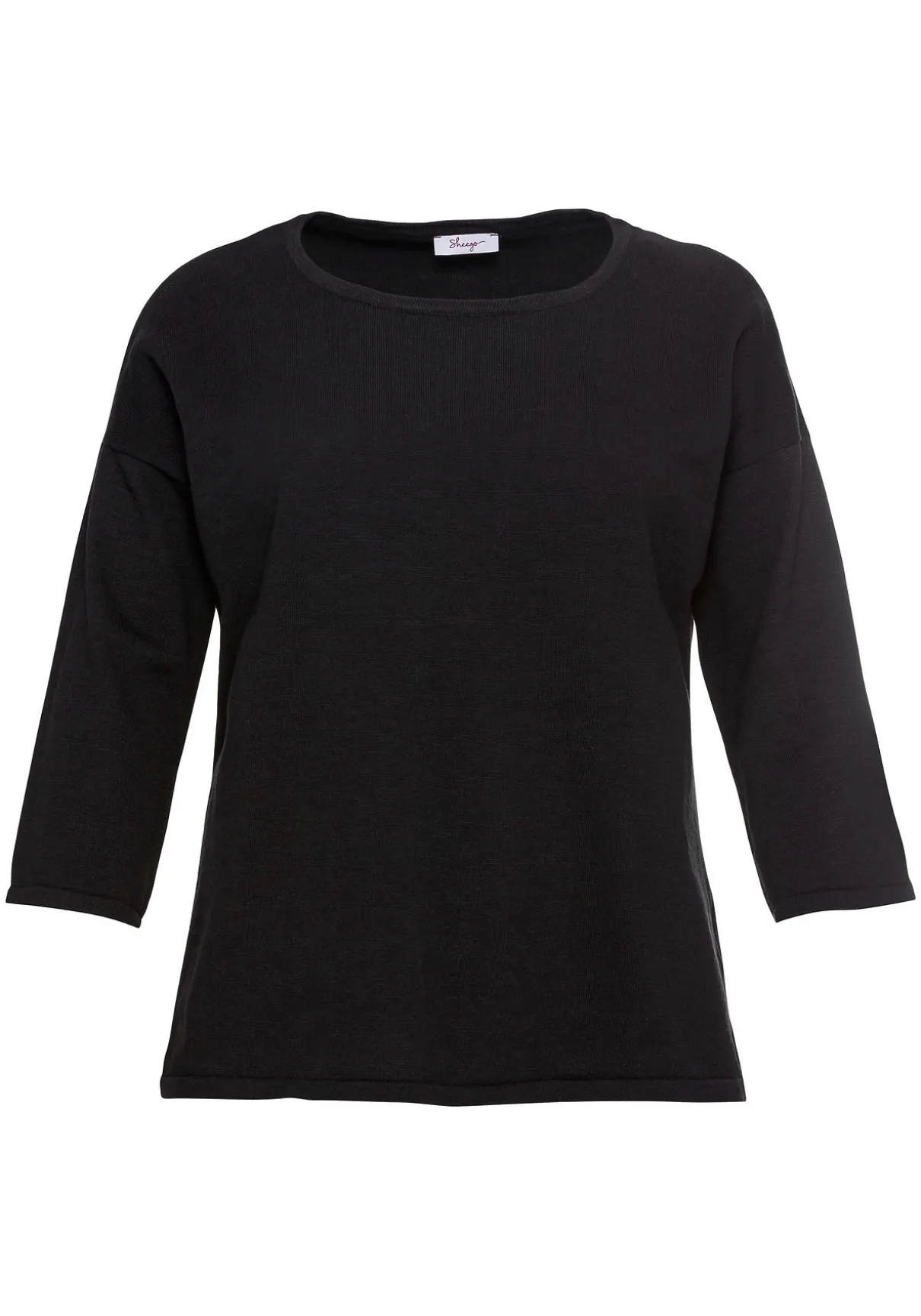 Pullover mit 7/8-Trompetenärmeln, aus Flammgarn