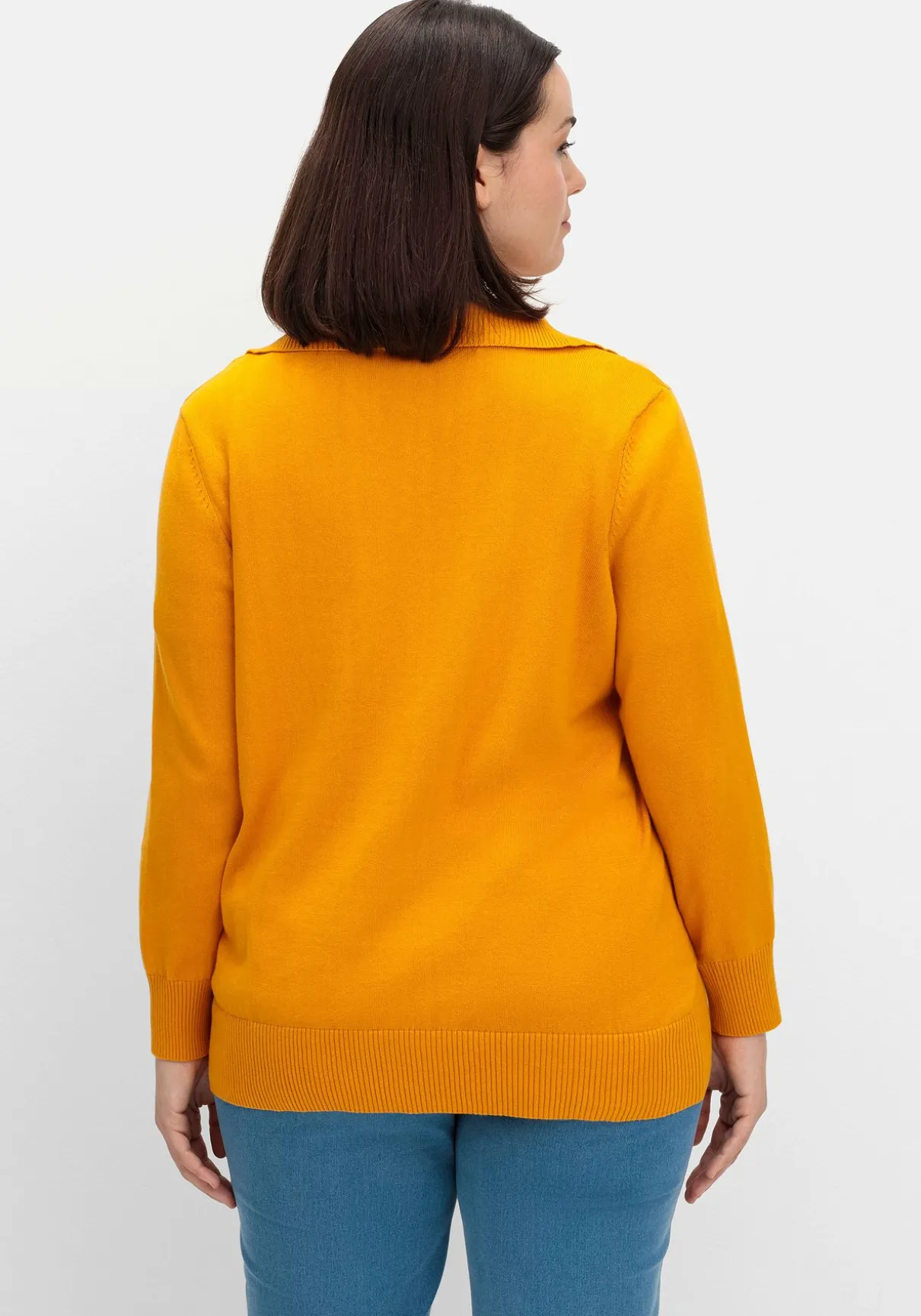 Pullover mit Troyerkragen und Reißverschluss