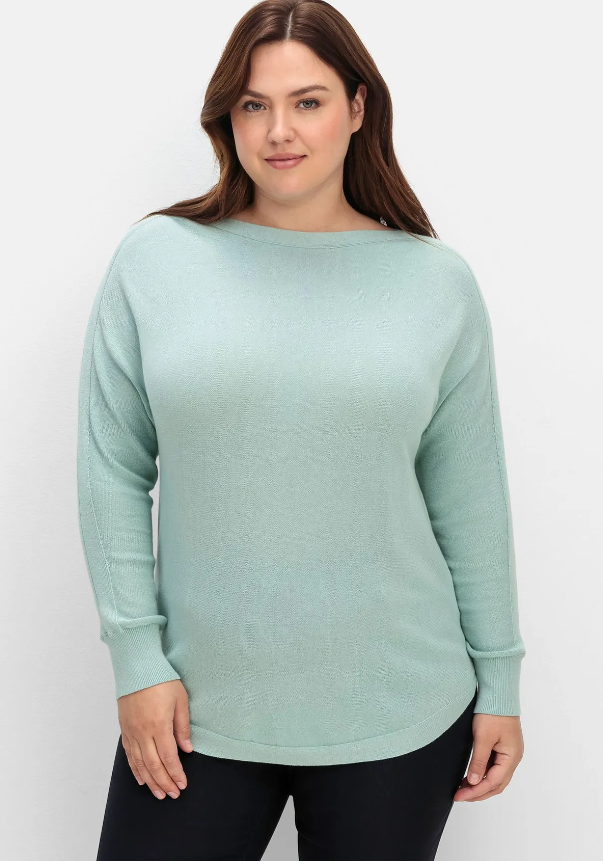 Pullover mit U-Boot-Ausschnitt