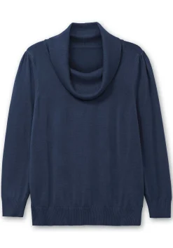 Pullover mit weitem Wasserfall-Rollkragen