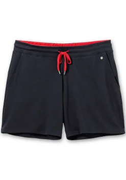 Relaxshorts mit Kontrastdetails, aus weichem Interlock