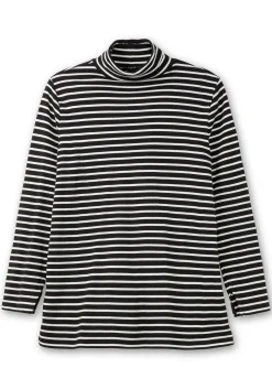 Ringelshirt mit Rollkragen, in Rippqualität