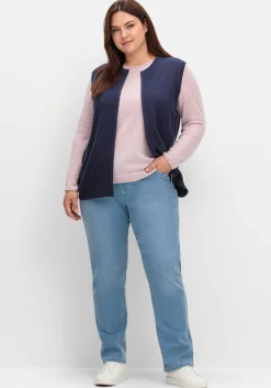 Ärmellose Strickweste mit Reißverschluss