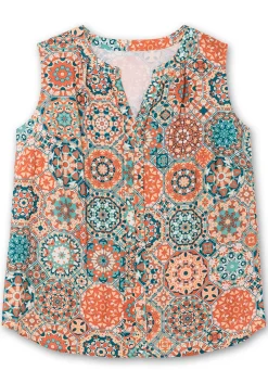 Ärmelloses Blusentop mit Mandala-Print