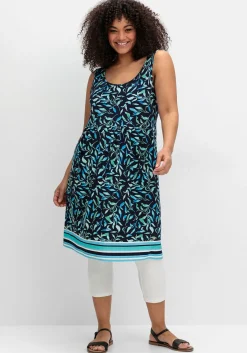 Ärmelloses Jerseykleid mit Fronttaschen