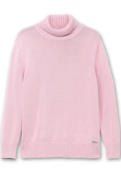 Rollkragenpullover mit Rippbündchen