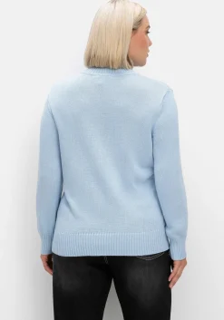 Rollkragenpullover mit Rippbündchen