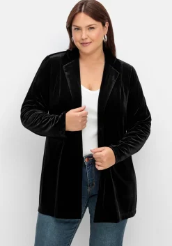 Samtblazer in offener Form