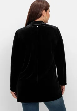 Samtblazer in offener Form