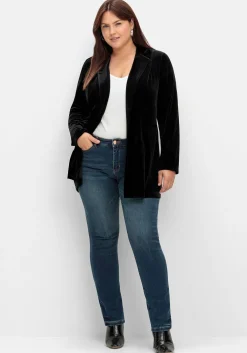 Samtblazer in offener Form