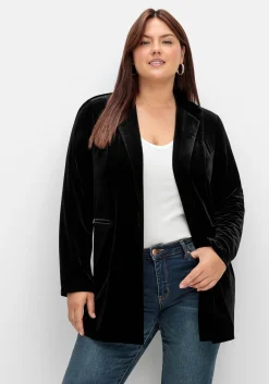 Samtblazer in offener Form