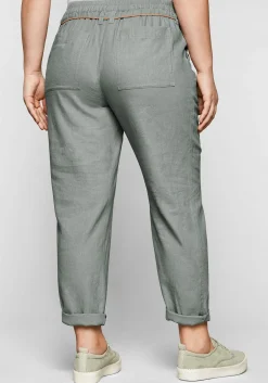 Schlupfhose im Leinen-Mix.