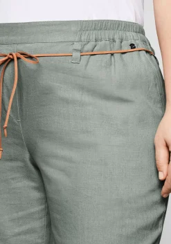 Schlupfhose im Leinen-Mix.