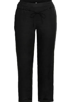 Schlupfhose im Leinen-Mix.