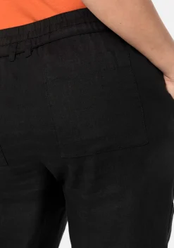 Schlupfhose im Leinen-Mix.