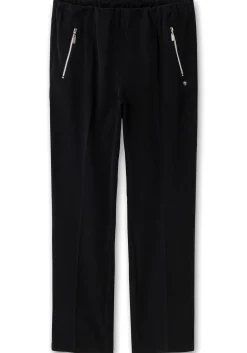 Schlupfhose mit Bügelfalten und Deko-Zipper