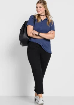 Schmal zulaufende Chinohose mit Bundfalten