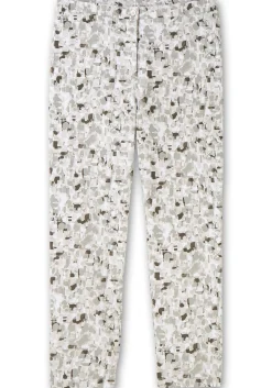 Schmale Bengalinhose mit Alloverdruck