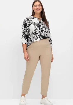 Schmale Bengalin-Schlupfhose mit dekorativem Bund