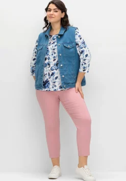 Schmale Bengalin-Schlupfhose mit dekorativem Bund