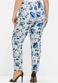 Schmale Bengalin-Schlupfhose mit Blumendruck