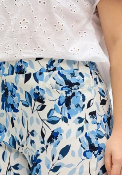 Schmale Bengalin-Schlupfhose mit Blumendruck