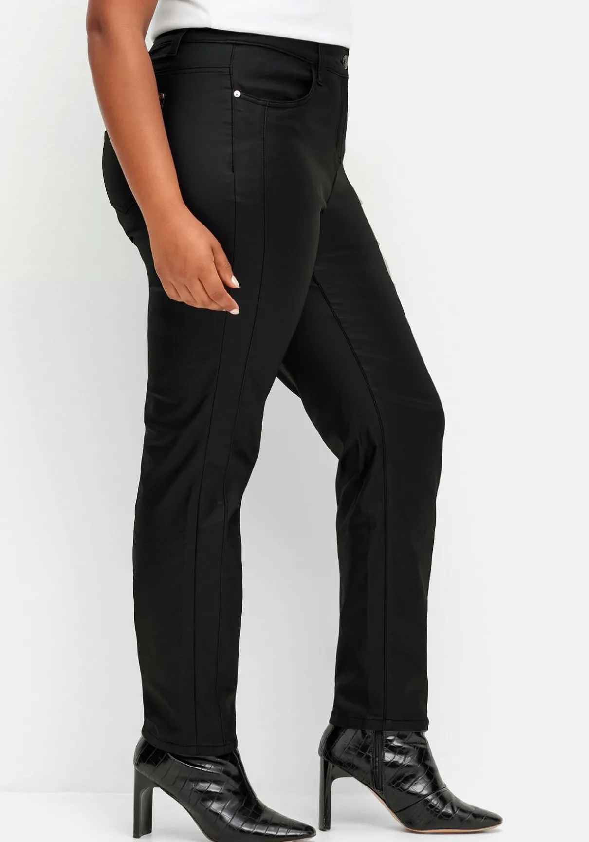 Schmale beschichtete Thermohose, innen angeraut