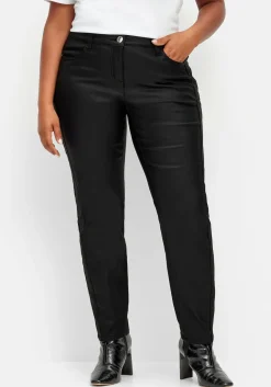 Schmale beschichtete Thermohose, innen angeraut