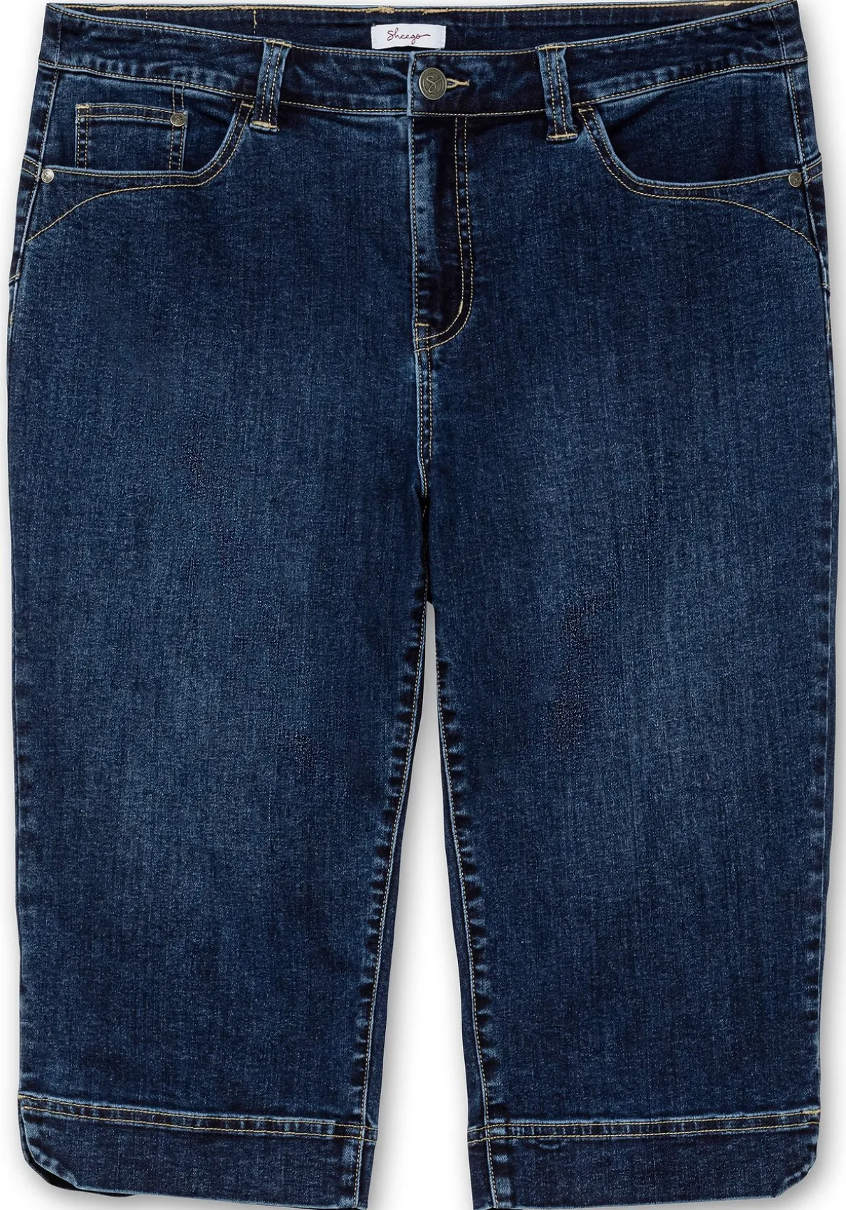 Schmale Caprijeans mit Push-up-Effekt, ultraflexibel