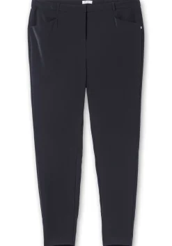 Schmale gepflegte Hose mit Teilgummibund