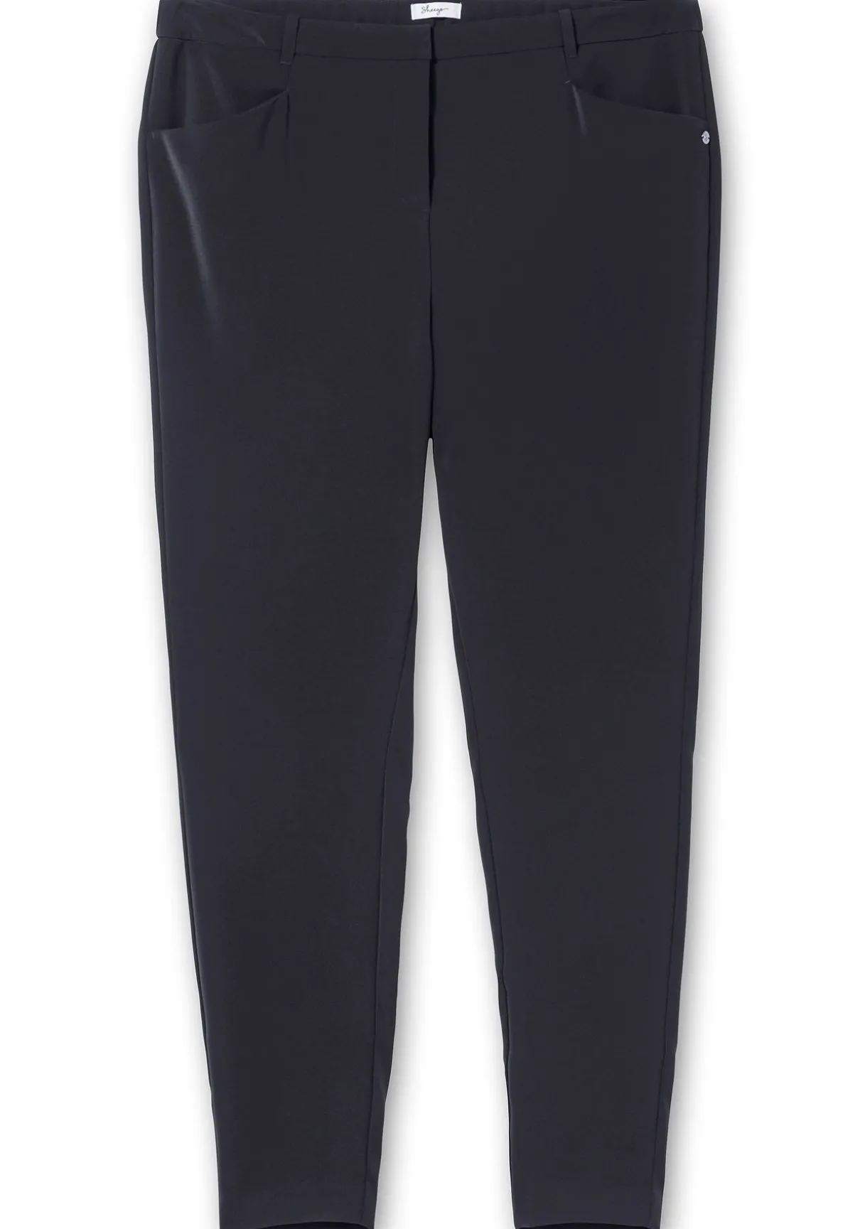 Schmale gepflegte Hose mit Teilgummibund