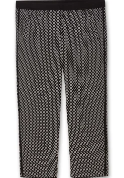 Schmale 7/8-Hose aus Bengalin, mit Grafikprint