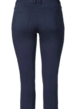 Schmale 7/8-Hose aus elastischem Baumwoll-Twill