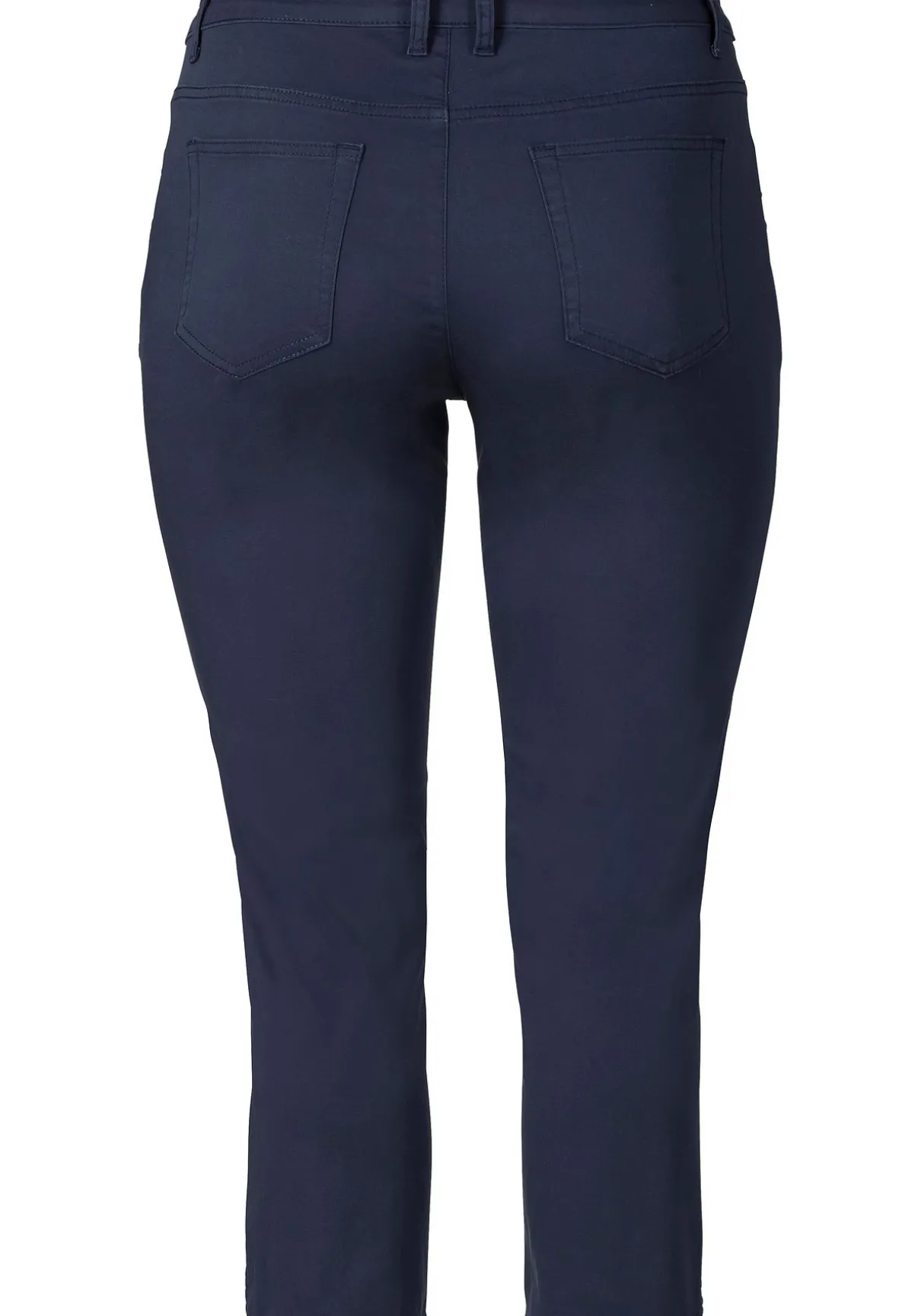 Schmale 7/8-Hose aus elastischem Baumwoll-Twill