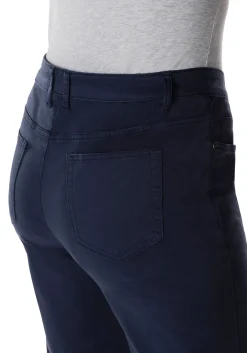 Schmale 7/8-Hose aus elastischem Baumwoll-Twill